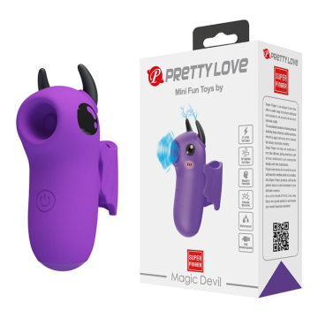 PRETTY LOVE - MAGIC DEVIL PURPLE RECHARGEABLE FINGER STIMULATOR
