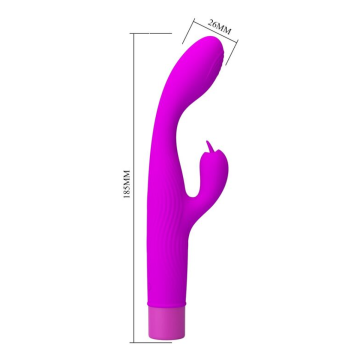 PRETTY LOVE - JENE DOPPEL-STIMULATIONS-VIBRATOR FÜR G-PUNKT UND KLITORIS, LILA