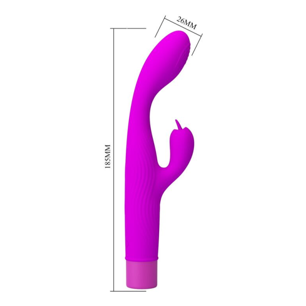 PRETTY LOVE - JENE DOPPEL-STIMULATIONS-VIBRATOR FÜR G-PUNKT UND KLITORIS, LILA