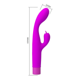 PRETTY LOVE - JENE VIBRATORE A DOPPIA STIMOLAZIONE DEL PUNTO G E DEL CLITORIDE, VIOLA