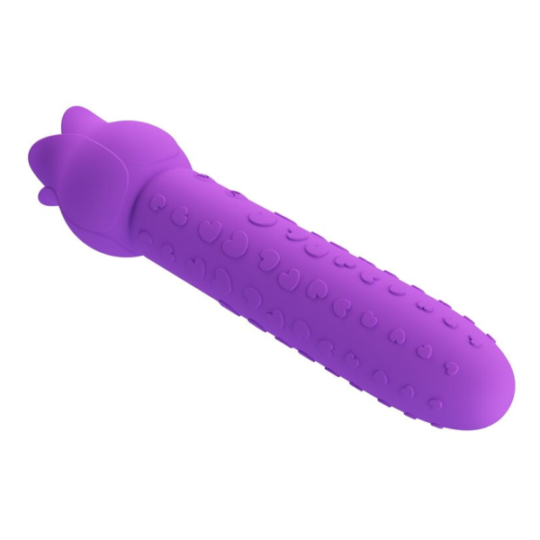 PRETTY LOVE - VIBRATORE RICARICABILE DANNELL PER STIMOLAZIONE ORALE E CLITORIDEA, VIOLA