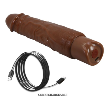 PRETTY LOVE - DUKE REALISTISCHER VIBRATOR 23,5 CM Ø 4,8 CM BRAUN