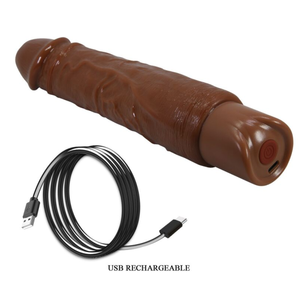 PRETTY LOVE - VIBRATEUR RÉALISTE DUKE 23,5 CM Ø 4,8 CM MARRON