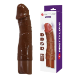 PRETTY LOVE - DONALD REALISTISCHER VIBRATOR 19,5 CM Ø 4 CM BRAUN
