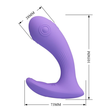 PRETTY LOVE - ANDROMEDA WIEDERAUFLADBARER DOPPELSTIMULATIONSVIBRATOR LILA