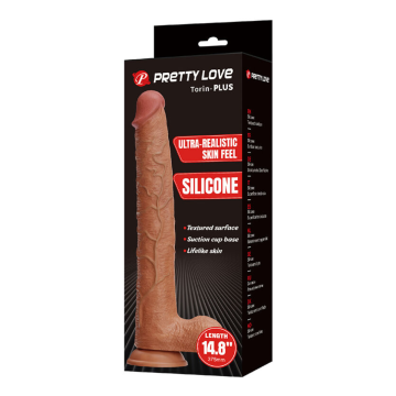 PRETTY LOVE - TERIN PLUS GODEMICHET RÉALISTE EN SILICONE AVEC VENTOUSE 37,6 CM Ø 5,5 CM