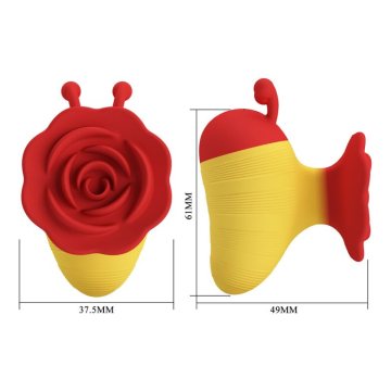 PRETTY LOVE - STIMOLATORE CLITORIDEO RICARICABILE LITTLE BEE, 7 MODALITÀ, ROSSO/GIALLO