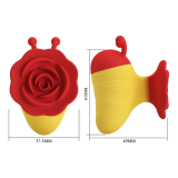 PRETTY LOVE - STIMOLATORE CLITORIDEO RICARICABILE LITTLE BEE, 7 MODALITÀ, ROSSO/GIALLO