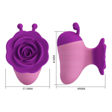 PRETTY LOVE - STIMOLATORE CLITORIDEO RICARICABILE LITTLE BEE, 7 MODALITÀ, VIOLA-ROSA