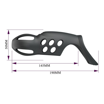 PRETTY LOVE - CRAIG RECHARGEABLE VIBRATING PENIS RING BLACK