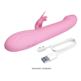 PRETTY LOVE - VIBRATORE BELLA RABBIT CON STIMOLAZIONE A FARFALLA E LED ROSA