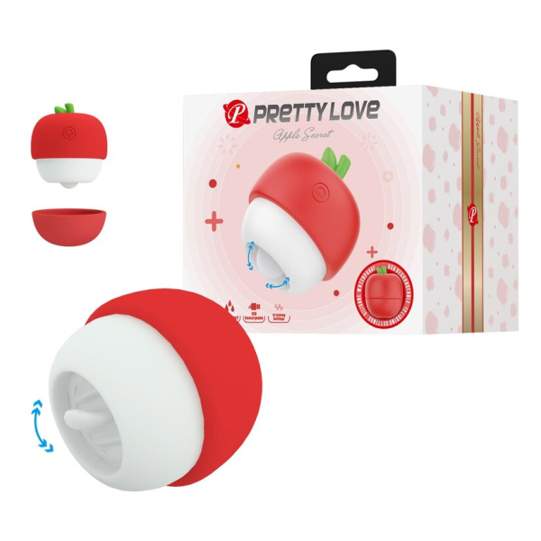 PRETTY LOVE - RECHARGEABLE TONGUE EFFECT CLITORAL STIMULATOR RED