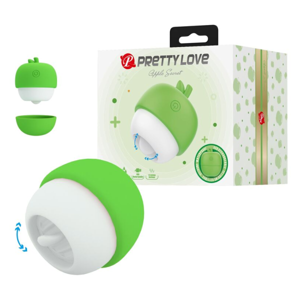 PRETTY LOVE - RECHARGEABLE TONGUE EFFECT CLITORAL STIMULATOR GREEN