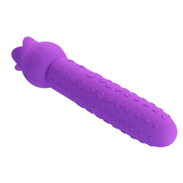 PRETTY LOVE - VIBRATORE RICARICABILE DANNELL PER STIMOLAZIONE ORALE E CLITORIDEA, VIOLA