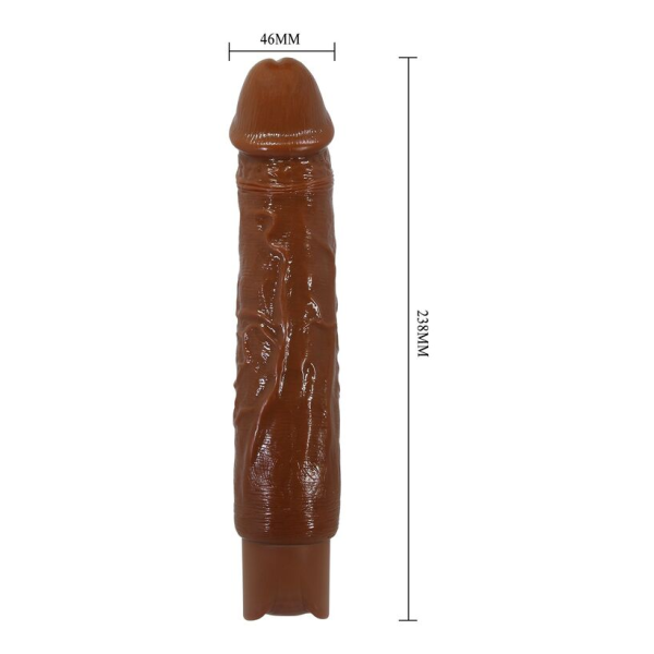 PRETTY LOVE - DUKE REALISTIC VIBRATOR 23.5 CM Ø 4.8 CM BROWN
