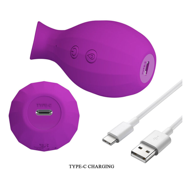 PRETTY LOVE - MAGIC BOTTLE RECHARGEABLE CLITORAL SUCTION STIMULATOR PURPLE