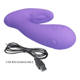 PRETTY LOVE - ANDROMEDA VIBRATEUR À DOUBLE STIMULATION RECHARGEABLE VIOLET