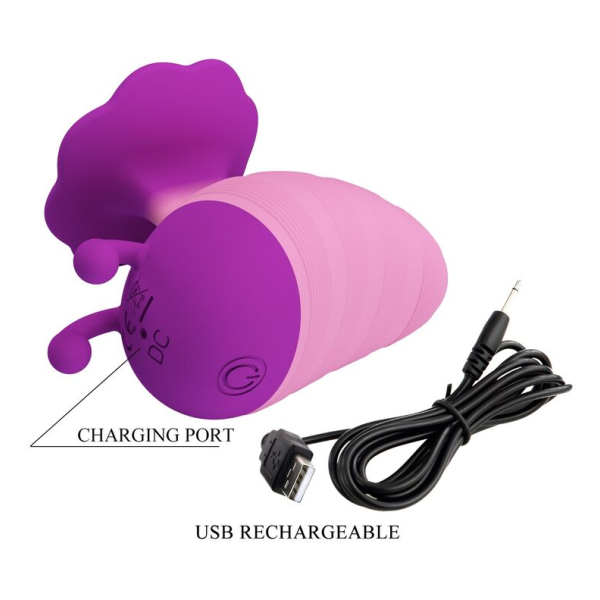 PRETTY LOVE - LITTLE BEE WIEDERAUFLADBARER KLITORALSTIMULATOR, 7 MODI, LILA-ROSA