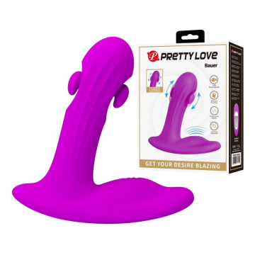 PRETTY LOVE - MASSAGGIATORE PROSTATICO RICARICABILE BAUER, 12 MODALITÀ, VIOLA