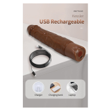 PRETTY LOVE - KESSLER DILDO VIBRANTE REALISTICO CON 10 MODALITÀ DI VIBRAZIONE E 10 ROTAZIONI, 22 CM, MARRONE