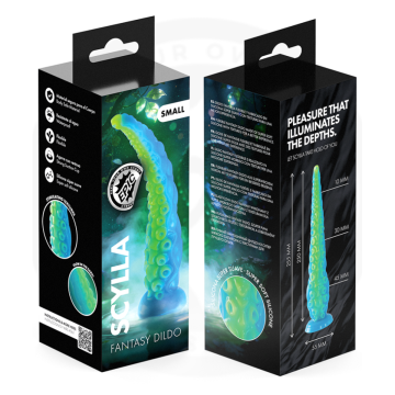 EPIC - SCYLLA DILDO TENTÁCULO FINO FLUORESCENTE TAMAÑO PEQUEÑO