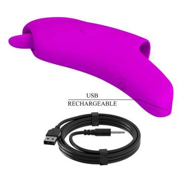 PRETTY LOVE - PETERSON HONEY FINGER RECHARGEABLE FINGER VIBRATOR PURPLE