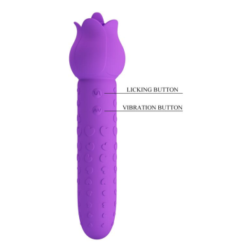 PRETTY LOVE - DANNELL RECHARGEABLE ORAL AND CLITORAL STIMULATOR VIBRATOR PURPLE