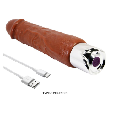 PRETTY LOVE - VIBRATEUR RÉALISTE DUKE 23,5 CM Ø 4,8 CM MARRON