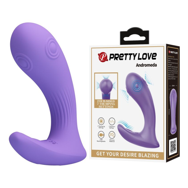 PRETTY LOVE - ANDROMEDA WIEDERAUFLADBARER DOPPELSTIMULATIONSVIBRATOR LILA