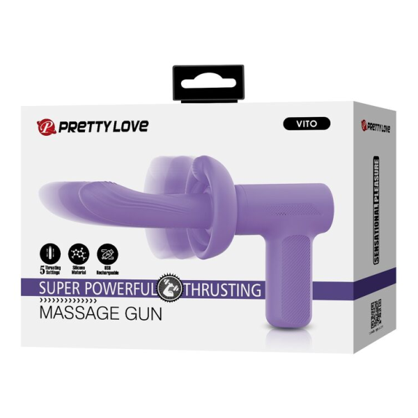 PRETTY LOVE - VITO THRUSTING MASSAGE GUN 5 MODES PURPLE