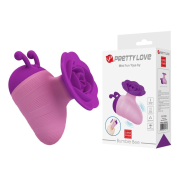 PRETTY LOVE - STIMOLATORE CLITORIDEO RICARICABILE LITTLE BEE, 7 MODALITÀ, VIOLA-ROSA
