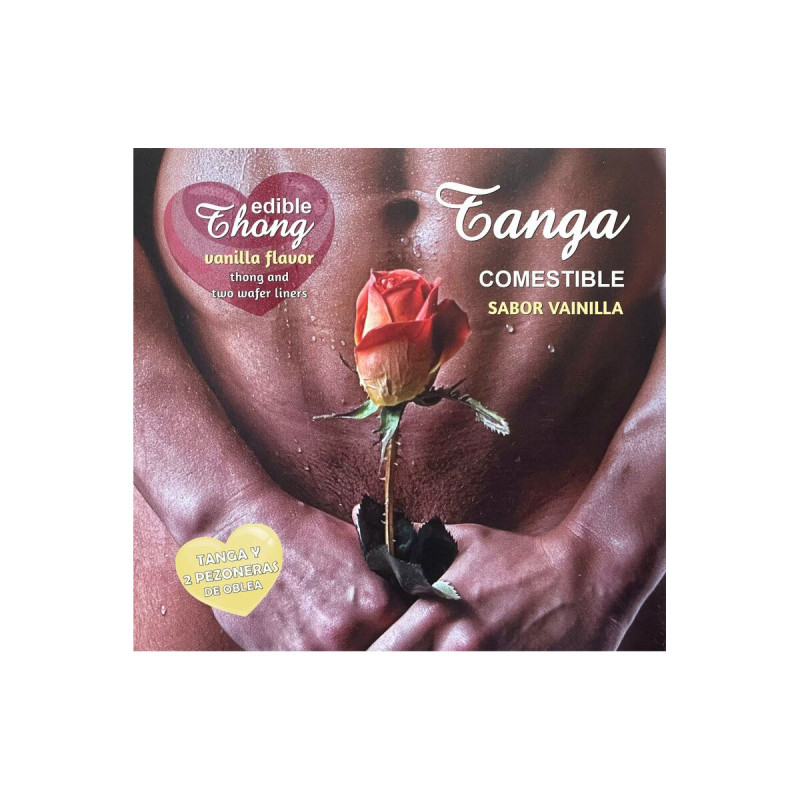 HOTFLOWERS - HERREN-TANGA + 2 VANILLE-WAFER-NIPPEL /es/pt/en/fr/it/ -…