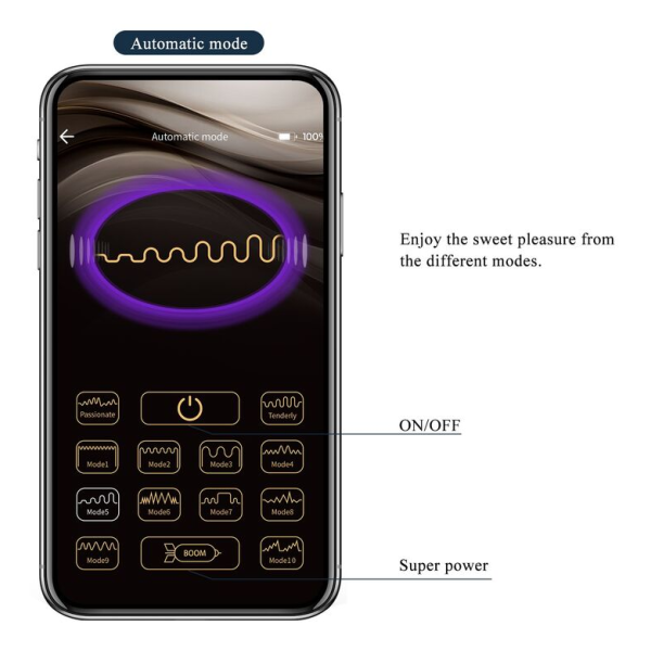 PRETTY LOVE - VIBRATEUR ANAL ET PÉRINÉUM NOIR CONTRÔLÉ PAR APPLICATION ANTHONY