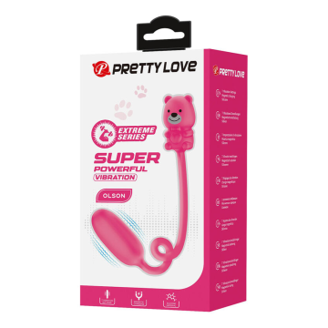PRETTY LOVE - VIBRATORE A PROIETTILE RICARICABILE OLSON CON TELECOMANDO CABLATO ROSA