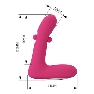 PRETTY LOVE - VIBRATORE RICARICABILE IN SILICONE DUDEN CON 12 MODALITÀ DI VIBRAZIONE E 3 MODALITÀ DI OSCILLAZIONE, ROSA