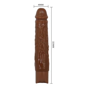 PRETTY LOVE - KESSLER DILDO VIBRANTE REALISTICO CON 10 MODALITÀ DI VIBRAZIONE E 10 ROTAZIONI, 22 CM, MARRONE