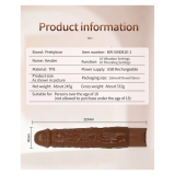 PRETTY LOVE - KESSLER REALISTIC VIBRATING DILDO WITH 10 VIBRATION MODES AND 10 THROWS, 22 CM, BROWN