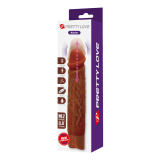PRETTY LOVE - KESSLER REALISTIC VIBRATING DILDO WITH 10 VIBRATION MODES AND 10 THROWS, 22 CM, BROWN