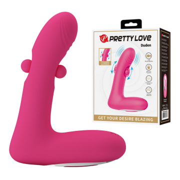 PRETTY LOVE - VIBRATORE RICARICABILE IN SILICONE DUDEN CON 12 MODALITÀ DI VIBRAZIONE E 3 MODALITÀ DI OSCILLAZIONE, ROSA