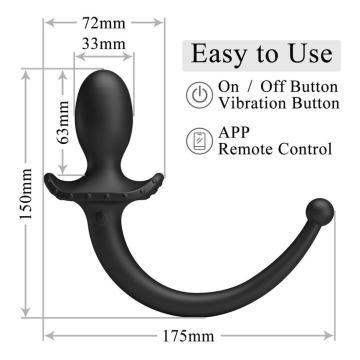 PRETTY LOVE - ANTHONY APP CONTROL ANAL AND PERINEUM VIBRATOR BLACK