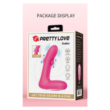 PRETTY LOVE - VIBRATORE RICARICABILE IN SILICONE DUDEN CON 12 MODALITÀ DI VIBRAZIONE E 3 MODALITÀ DI OSCILLAZIONE, ROSA