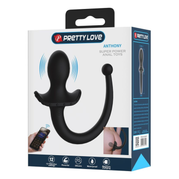 PRETTY LOVE - ANTHONY APP CONTROL ANAL AND PERINEUM VIBRATOR BLACK