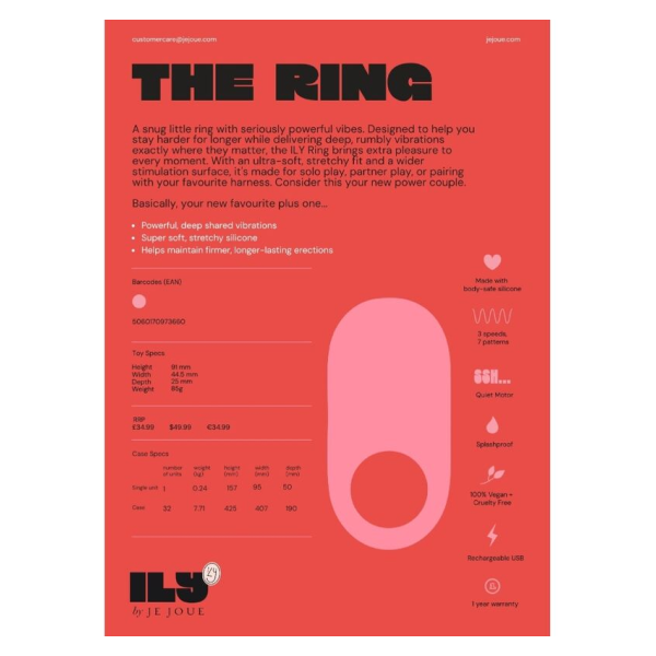 JE JOUE - ILY COCK RING VIBRANTE PER PENE