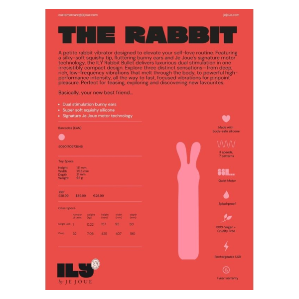 JE JOUE - VIBRATORE INTIMO RICARICABILE ILY RABBIT BULLET