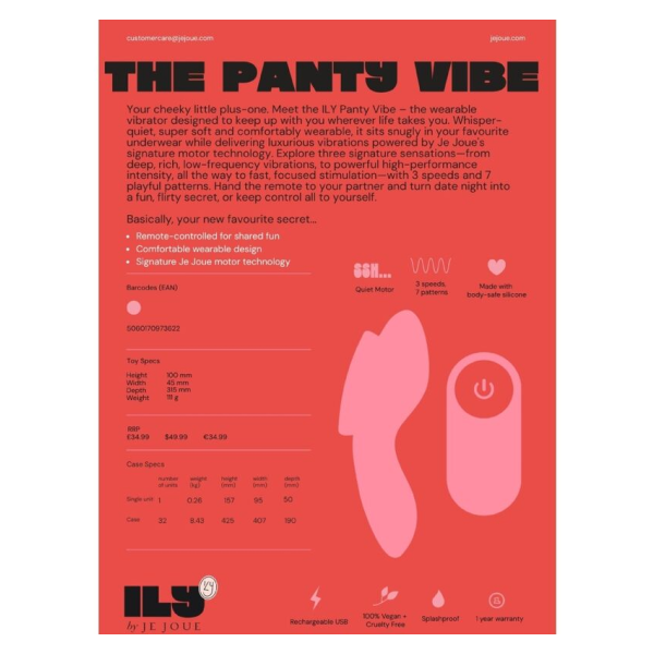 JE JOUE - ILY PANTY VIBE VIBRATORE INTIMO CON TELECOMANDO