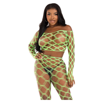 LEG AVENUE - TOP & LEGGINS HARDCORE VERDE