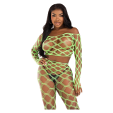 LEG AVENUE - TOP & LEGGINS HARDCORE VERDE