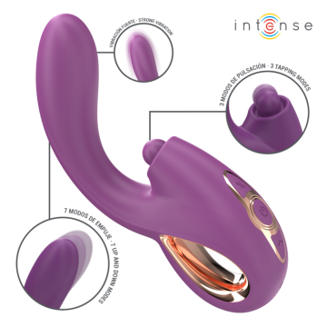 INTENSE - LALI VIBRADOR PUNTO G MULTIFUNCIÓN ESTIMULACIÓN & EMPUJE & VIBRACIÓN MORADO