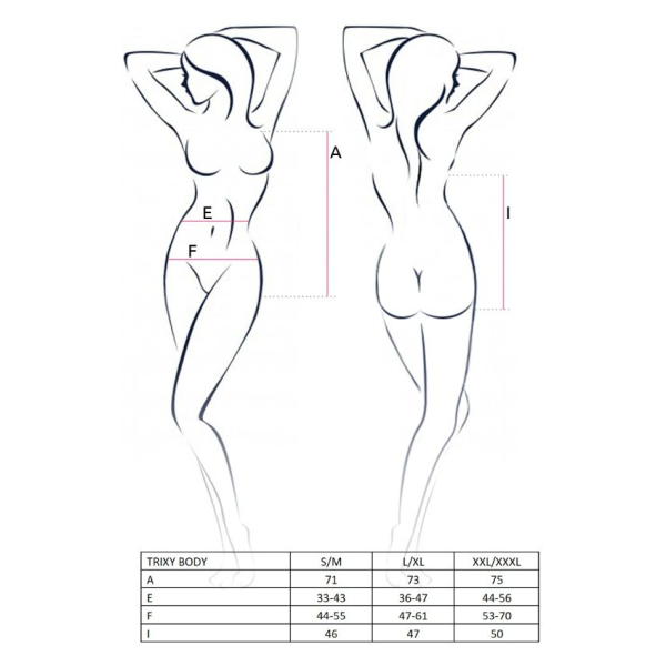 PASSION - WOMAN TRIXY TEDDY NEGRO TALLA L/XL
