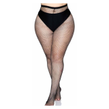 LEG AVENUE - MEDIAS EN RED NEGRO TALLA GRANDE